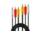 LINDY 35695 Premium Audio-Video-Kabel,  3x RCA (Cinch) Stecker / Stecker, 10m - Premi