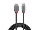 LINDY 0.5m USB 3.2 Typ C an Micro-B Kabel, Anthra Line - USB Typ C Stecker an Micro-B