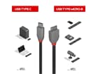 LINDY 1m USB 3.2 Typ C an Micro-B Kabel, Anthra Line - USB Typ C Stecker an Micro-B S