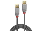 LINDY 36625 0.5m USB 3.2 Typ A Kabel, 5GBit/s, Cromo Line - USB Typ A Stecker an A St