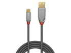 LINDY 36651 1m USB 2.0 Typ A an Micro-B Kabel, Cromo Line - USB Typ A Stecker an Micr
