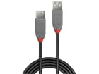 LINDY 36701 0.5m USB 2.0 Typ A Verlängerungskabel, Anthra Line - USB Typ A Stecker an