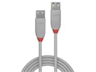 LINDY 36710 0.2m USB 2.0 Typ A Verlängerungskabel, Anthra Line, Grau - USB Typ A Stec