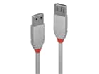 LINDY 36711 0.5m USB 2.0 Type A Extension Cable, Anthra Line, Grau - USB Typ A Stecke