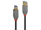 LINDY 36741 1m USB 3.2 Typ A an B Kabel, 5GBit/s, Anthra Line - USB Typ A Stecker an