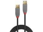 LINDY 36761 1m USB 3.2 Typ A Verlängerungskabel, 5GBit/s, Anthra Line - USB Typ A Ste
