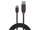 LINDY 36914 0.15m USB 3.2 Typ A an C Kabel, 10GBit/s, Black Line - USB Typ A Stecker
