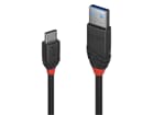 LINDY 36916 1m USB 3.2  Typ A an C Kabel, 10GBit/s,  Black Line - USB Typ A Stecker a