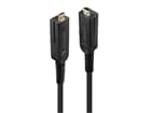 LINDY 38320 10m Fibre Optic Hybrid Micro-HDMI 4K60 Kabel mit abnehmbaren HDMI- & DVI-
