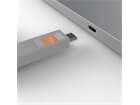LINDY 40428 USB Typ C Port Schloss, orange - 4 Stück - mit Schlüssel