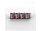 LINDY 40450 USB Typ A Port Schloss, pink - Vier Port Schlösser für USB mit Schlüssel
