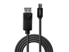 LINDY 41645 Mini DP zu DP Kabel, schwarz 1m - MiniDisplayPort zu DisplayPort