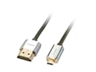 LINDY 41680 CROMO® Slim High-Speed-HDMI®-Kabel mit Ethernet, Typ A/D, 0,5m - Monitork