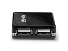LINDY 42742 4 Port USB 2.0 Mini Hub - Kompakter Hub für 4 zusätzliche USB 2.0 Geräte