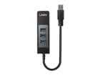 LINDY 43176 USB 3.0 Hub & Gigabit Ethernet Konverter - 3 Port USB Hub & Gigabit-Ether