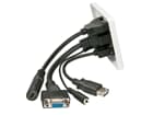LINDY 60220 Wandanschlussplatte VGA/HDMI/USB/3.5mm Stereo - AV Anschlussplatte für Ka