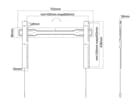 Multibrackets Wallmount Super Slim Fixed 600 MAX - Fixe Wandhalterung