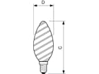 Philips Classic LEDcandle 2.3-25W E14 827 BW35 CL Filament-LED nicht dimmbar