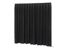 Wentex P&D Curtain - Medium Gloss Satin 300x400cm 165G Black, pleated-gefaltet