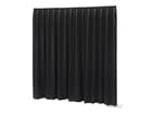Wentex P&D Curtain, Molton CS 3,0x3,0m, black,  pleated - gefaltet, 300g/m²