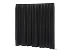 Wentex P&D Curtain, Molton CS 3,0x4,0m, black,  pleated - gefaltet, 300g/m²