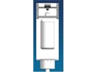 König & Meyer 80325 Desinfektionsmittelständer SET2, weiß, mit Ellbogenspender für Pumpflaschen