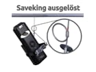 Saveking® Sicherungsseil 40kg, 4mm, 60cm, schwarz, mit Dämpfungselement und Schnellverbindungsglied