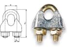 SAFETEX Drahtseilklemme 6 mm, EN 13411-5 verzinkt