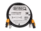 BriteQ IP-Powercon/XLR combi Kabel 3m