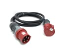 Ultralite CEE Kabel 63A, 5pol,5x16mm², 10m H07RN-F, Mennekes Stecker & Buchse ROT