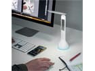 Goobay LED Schreibtischleuchte Mood Light + Calendar, Weiß - Innenbeleuchtung für Arbeitszimmer, Kin