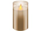 Goobay 3er-Set LED-Echtwachs-Kerzen im Glas