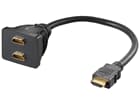 Goobay HDMI™-Kabeladapter, vergoldet