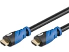 Goobay Series 2.0b Premium High-Speed-HDMI™-Kabel mit Ethernet, 0.5 m, Schwarz-Blau - HDMI™-Stecker