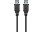Goobay USB 3.0 SuperSpeed Kabel, Schwarz 3m