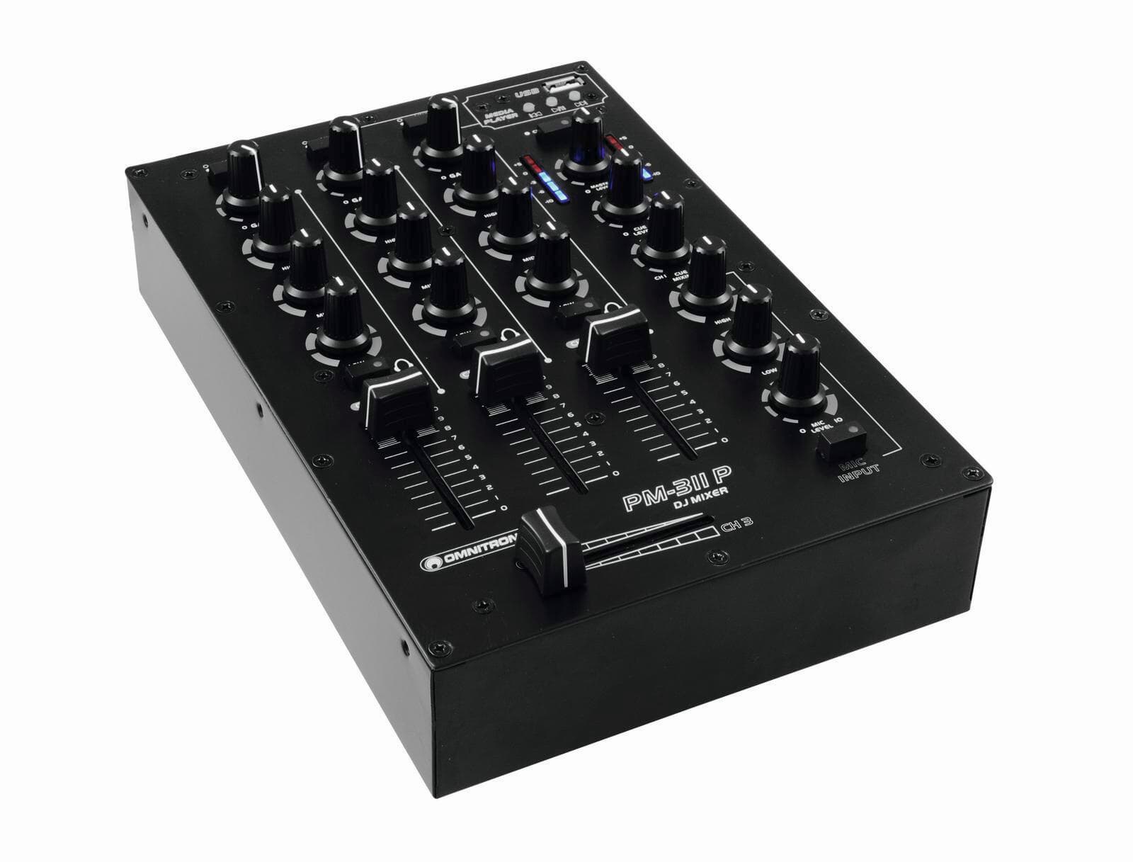 OMNITRONIC PM-311P DJ-Mixer 3-Kanal mit MP3-Player