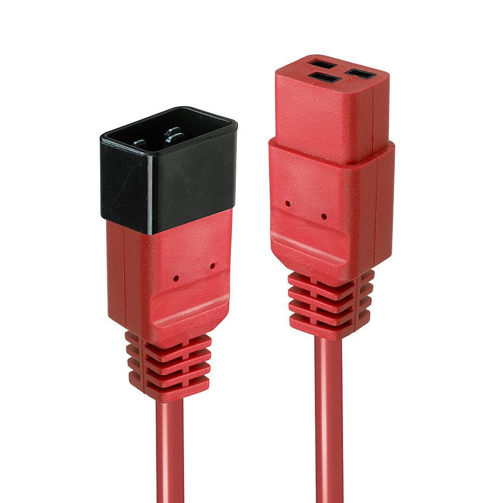LINDY 30124 2m IEC-Verlängerungskabel, rot - Ideal um die Verkabelung  verschiedenster