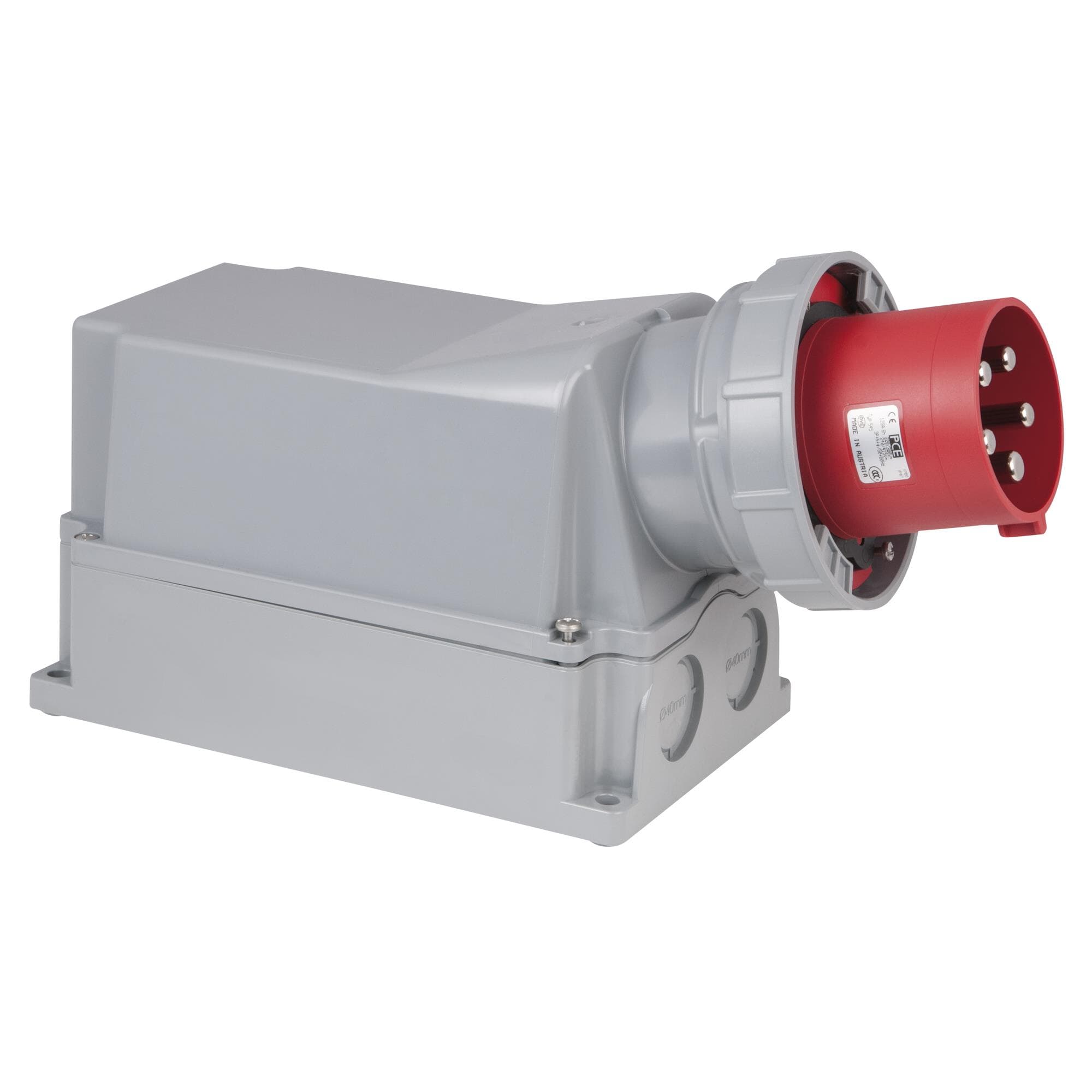 PCElectric PCE CEE 125 A/400 V 5P Wallmount - male - Rot - IP67